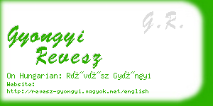 gyongyi revesz business card